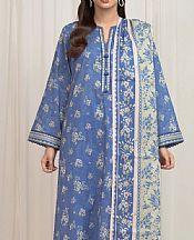 Edenrobe Cornflower Blue Lawn Suit- Pakistani Designer Lawn Suits