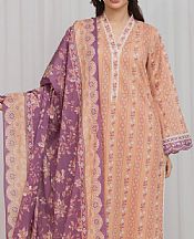 Edenrobe Peach Lawn Suit- Pakistani Designer Lawn Suits