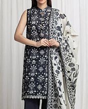 Edenrobe Navy Lawn Suit- Pakistani Lawn Dress