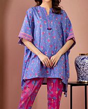 Edenrobe Blue/Pink Lawn Suit (2 Pcs)- Pakistani Designer Lawn Suits