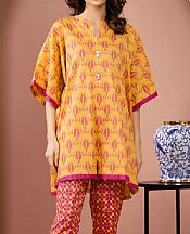 Edenrobe Mustard Lawn Suit (2 Pcs)- Pakistani Designer Lawn Suits