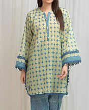 Edenrobe Lime/Blue Lawn Suit (2 Pcs)- Pakistani Lawn Dress