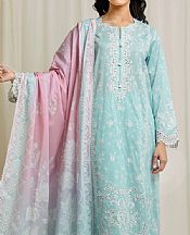 Edenrobe Pale Aqua Lawn Suit- Pakistani Designer Lawn Suits