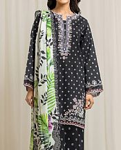 Edenrobe Black Lawn Suit- Pakistani Designer Lawn Suits