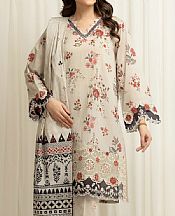 Edenrobe Beige Lawn Suit- Pakistani Lawn Dress