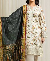 Edenrobe Off White Lawn Suit- Pakistani Designer Lawn Suits