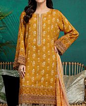 Edenrobe Orange Raw Silk Suit- Pakistani Designer Chiffon Suit