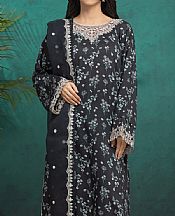 Edenrobe Black Raw Silk Suit- Pakistani Chiffon Dress