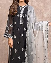 Edenrobe Black Chiffon Suit- Pakistani Designer Chiffon Suit