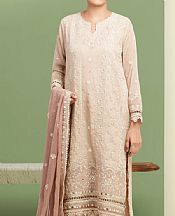 Edenrobe Beige Chiffon Suit- Pakistani Chiffon Dress