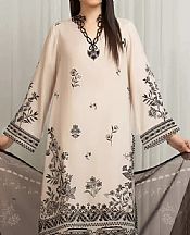 Edenrobe Ivory Raw Silk Suit- Pakistani Designer Chiffon Suit