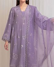 Edenrobe Lilac Silk Suit- Pakistani Designer Chiffon Suit