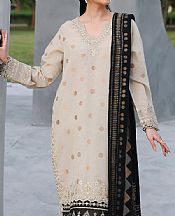 Edenrobe Beige Jacquard Suit- Pakistani Chiffon Dress