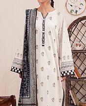 Edenrobe Off White Cambric Suit- Pakistani Designer Lawn Suits