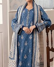 Edenrobe Denim Blue Cambric Suit- Pakistani Lawn Dress