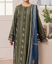 Edenrobe Green Cambric Suit- Pakistani Designer Lawn Suits