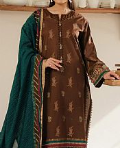 Edenrobe Brown Cambric Suit- Pakistani Designer Lawn Suits