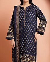 Edenrobe Navy Blue Cambric Suit- Pakistani Lawn Dress