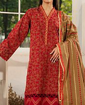 Edenrobe Crimson Red Cambric Suit- Pakistani Lawn Dress