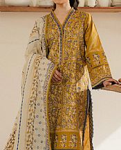 Edenrobe Mustard Cambric Suit- Pakistani Lawn Dress