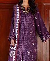 Edenrobe Purple Khaddar Suit- Pakistani Winter Clothing