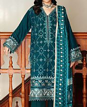 Edenrobe Teal Khaddar Suit- Pakistani Winter Dress