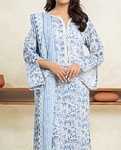 Edenrobe Blue/Off White Lawn Suit- Pakistani Designer Lawn Suits