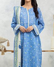 Edenrobe Blue Lawn Suit- Pakistani Designer Lawn Suits
