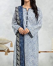 Edenrobe Blue/Off White Lawn Suit- Pakistani Designer Lawn Suits