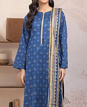 Edenrobe Blue Lawn Suit- Pakistani Designer Lawn Suits