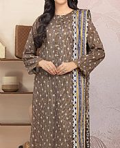 Edenrobe Pastel Brown Lawn Suit- Pakistani Designer Lawn Suits