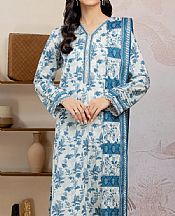 Edenrobe Off White/Blue Lawn Suit- Pakistani Designer Lawn Suits