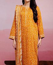 Edenrobe Orange Lawn Suit- Pakistani Lawn Dress