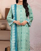 Edenrobe Green Lawn Suit- Pakistani Designer Lawn Suits
