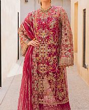 Elaf Brink Pink Net Suit- Pakistani Designer Chiffon Suit