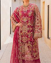 Elaf Brink Pink Net Suit- Pakistani Chiffon Dress