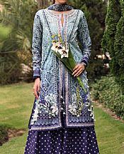 Elaf Turquoise/Blue Lawn Suit- Pakistani Designer Lawn Suits
