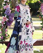 Elaf White Lawn Suit- Pakistani Designer Lawn Suits
