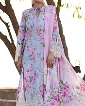 Elaf Light Blue/Pink Lawn Suit- Pakistani Lawn Dress