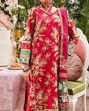 Elaf Ruby Red Lawn Suit- Pakistani Designer Lawn Suits