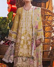 Elaf Olive Lawn Suit- Pakistani Lawn Dress
