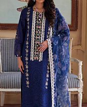 Elaf Navy Blue Lawn Suit- Pakistani Designer Lawn Suits