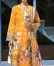 Elaf Mustard Lawn Suit- Pakistani Lawn Dress
