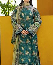 Elaf Teal Lawn Suit- Pakistani Designer Lawn Suits