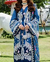 Elaf Blue Lawn Suit- Pakistani Designer Lawn Suits