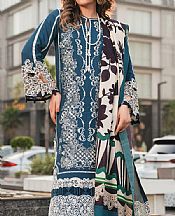Elaf Pickled Bluewood Linen Suit- Pakistani Winter Dress