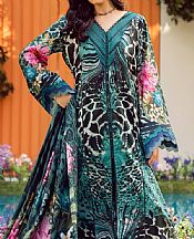 Elaf Teal/Black Lawn Suit- Pakistani Lawn Dress