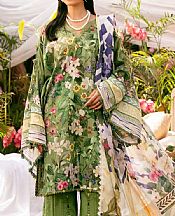 Elaf Green Lawn Suit- Pakistani Lawn Dress
