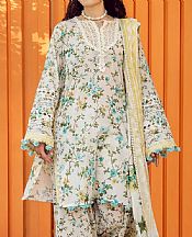 Elaf Off-white Lawn Suit- Pakistani Designer Lawn Suits