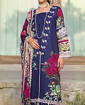 Elaf Navy Blue Lawn Suit- Pakistani Lawn Dress